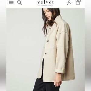 Velvet Albany Sherpa Jacket (reversible) - Color Evru - size small - NWT